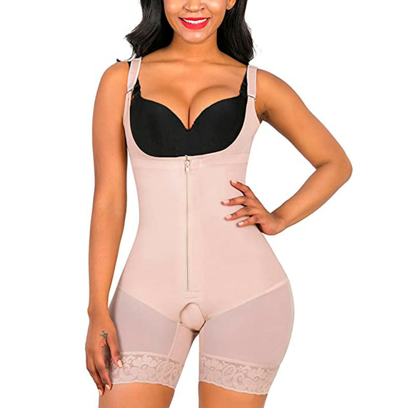Bodysuit for Women Tummy Control Zipper Zip Up Sling Body Shaper