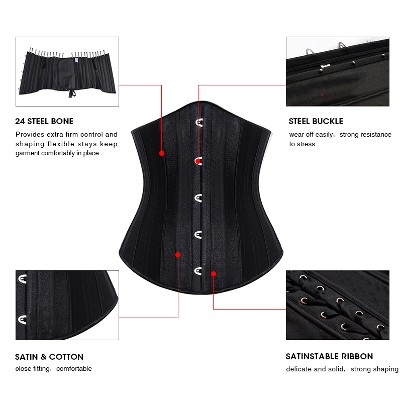 YUMDO Steel Boned Zip And Clip Waist Trainer Seamless Corset Wholesale  Womens Underbust Cincher For Slimming And Fajas Reduction From Edwiin04,  $23.57