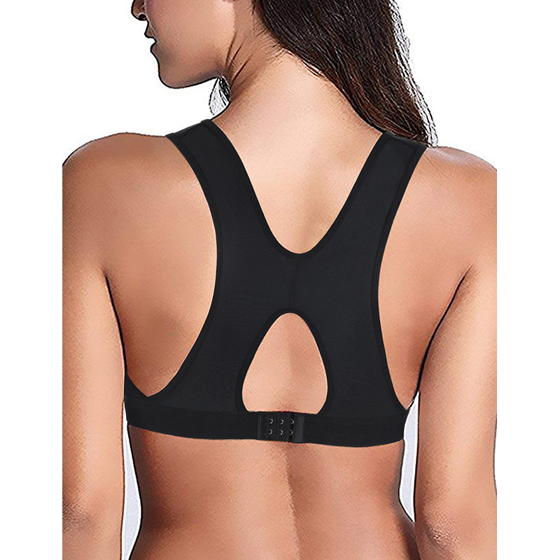 Women Post-Surgical Sports Support Bra Front Closure with Adjustable Straps  Wirefree Racerback Bras Female